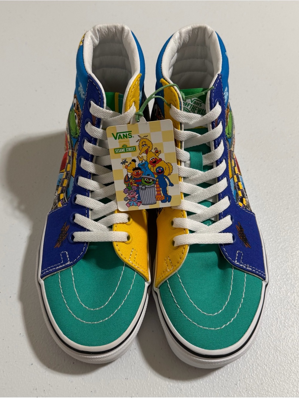 Vans x Sesame Street Sk8-Hi 'Oscar's Taxi Service' Sneakers-Size 6/7 New - Picture 8 of 9
